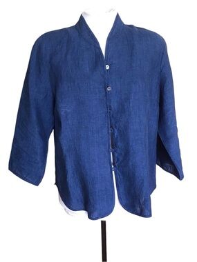 Navy Linen Jacket